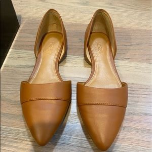 JCrew D’Orsay tan flat